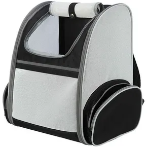 Transportrucksack CHLOE, 39 x 43 x 27 cm, max 8 kg, hellgrau/schwarz